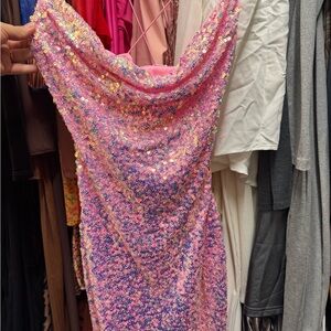 Pink Sequin Dress